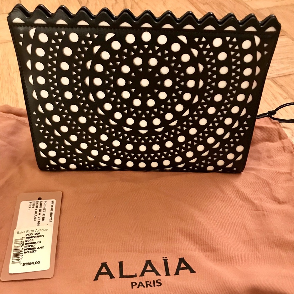 Beautiful Alaia Clutch with Scalloped Design BNWT